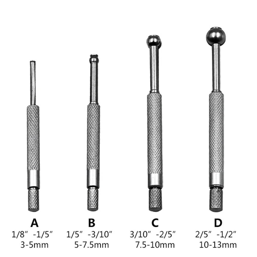 

4 Pcs Full-Ball Small Bore Hole Precision Gage Gauge Set Telescoping Full Round Spherical Shaped Hardened Bore Gauge 3 to 14mm