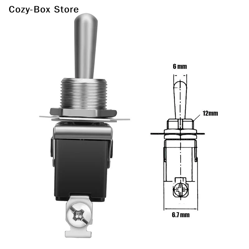 [ZY]E-TEN1021 Auto Toggle Switch Boat Marine Heavy Duty Toggle Flick Switch W/ Waterproof Cover ON/OFF Car Dash SPST Terminal