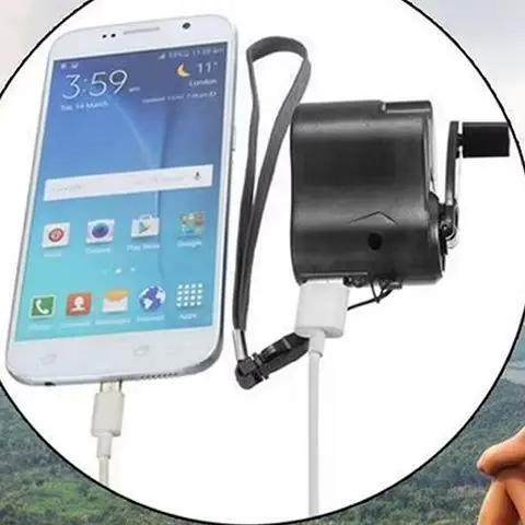 USB الطوارئ اليد التحريك دينامو السفر في الهواء الطلق التخييم شاحن الطوارئ لأدوات شاحن السفر شاحن عالمي
