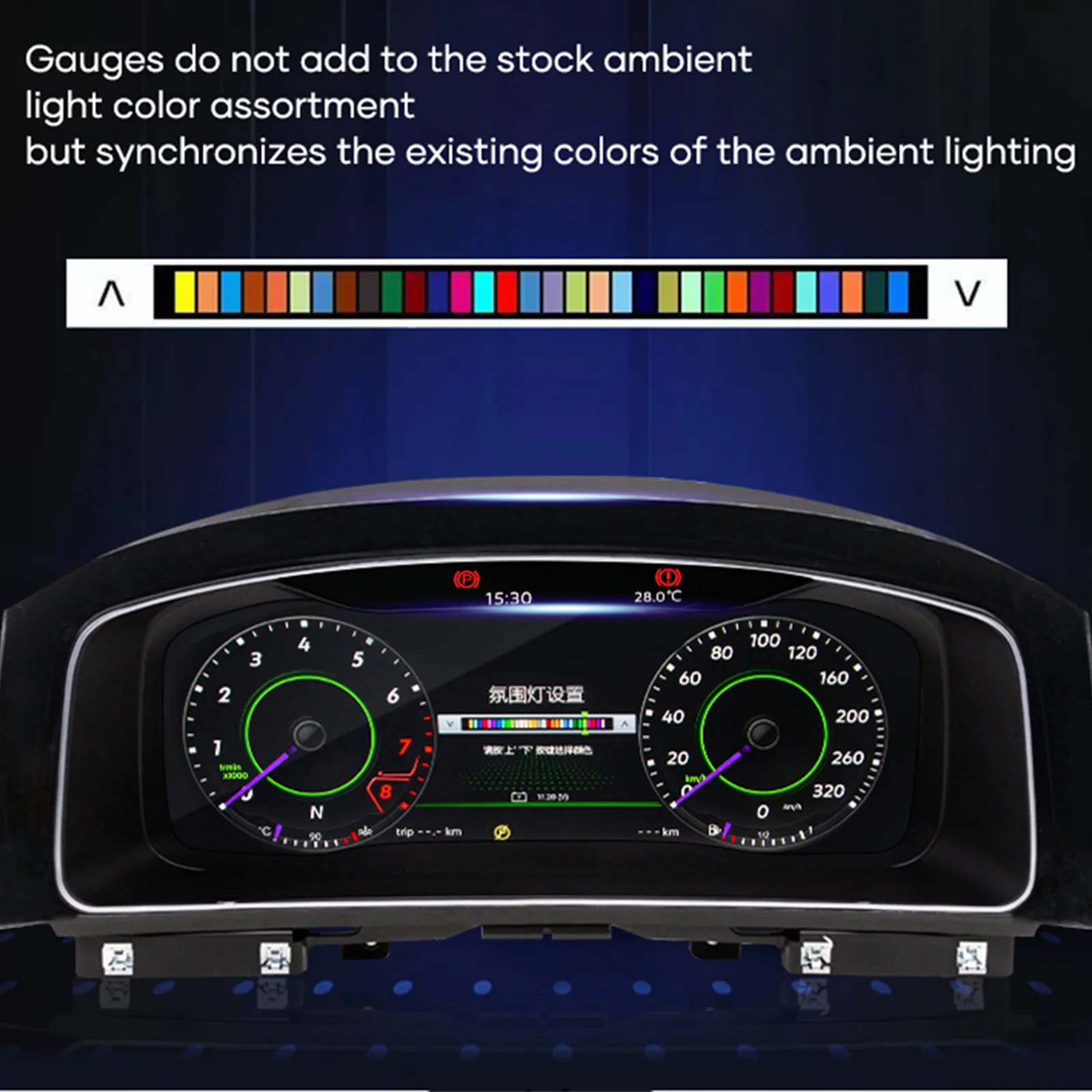Panel de Instrumentos Digital Navigital de 12.3'' para VW Tiguan L Años 2014-2018, Panel Virtual, Cabina Digital 3