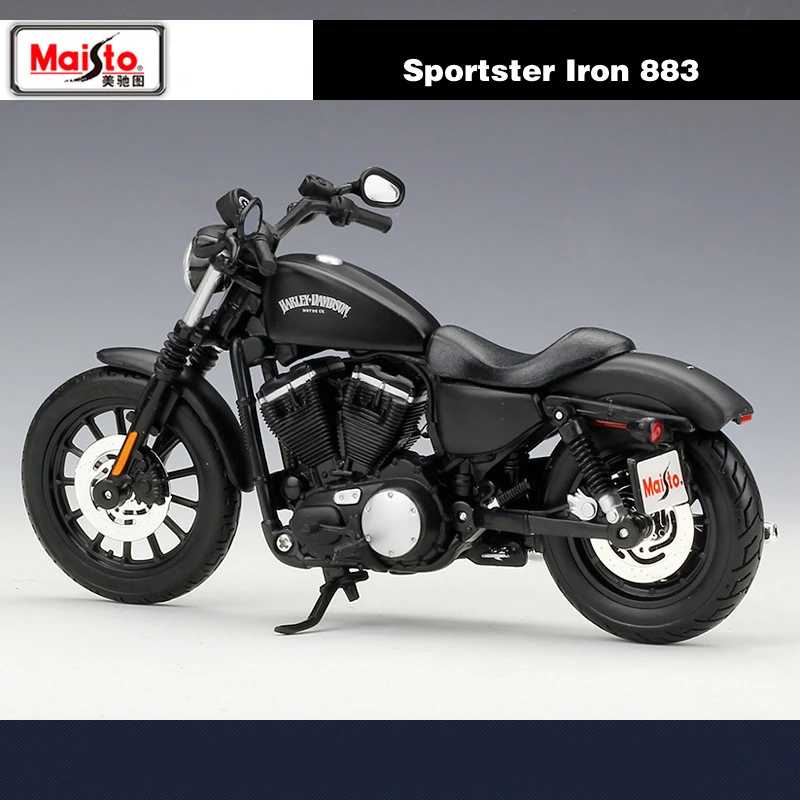 Maisto 1:18 Harley Davidson Sportster Iron 883 Alloy Motorcycle Model Diecast Metal Street Racing Motorcycle Model Kids Toy Gift