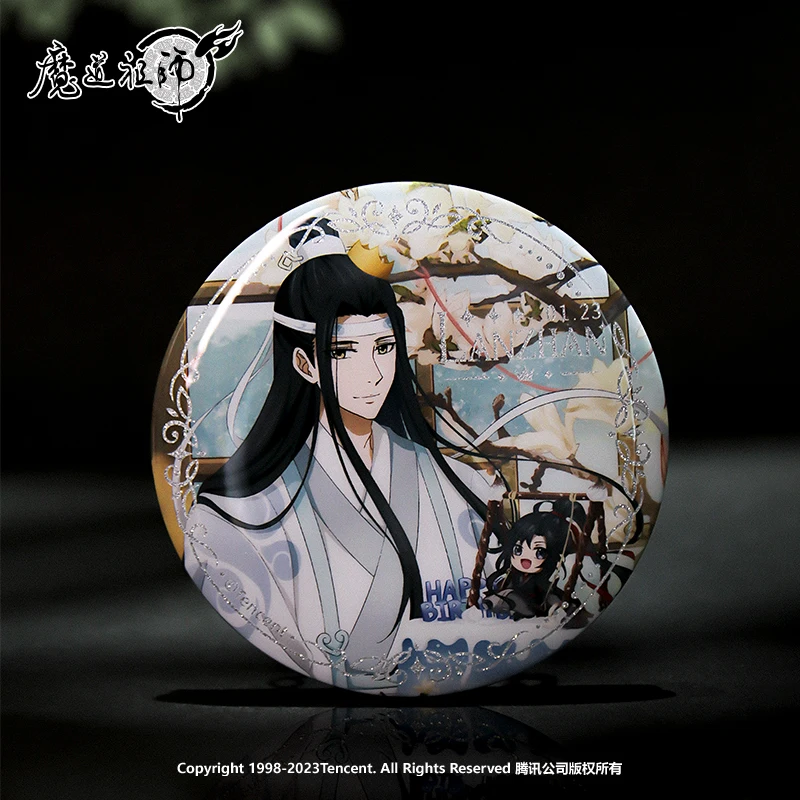 Anime Grandmaster of Demonic Cultivation MDZS Wuxian Wangji 2023 Birthday Acrylic Stand Model Badge Pins Colored Paper Toy Gift