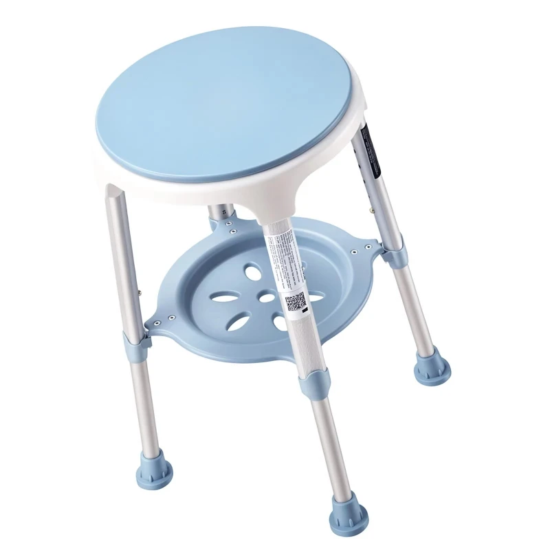 Rotary Shower Chair 360 Degree Heavy Duty Adjustable Height Bath Seat for Shower and Bath, Non-Slip Rotary Bath Stool