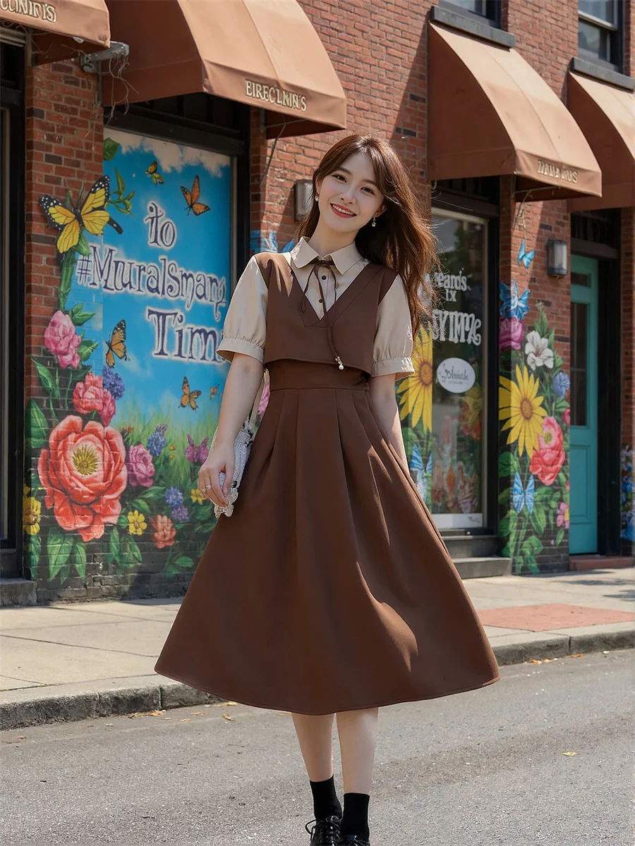 Vestidos casuais femininos linha a senhora do escritório cáqui envolto drapeado em cascata em camadas baggy oversized slouchy fácil solto-ajuste