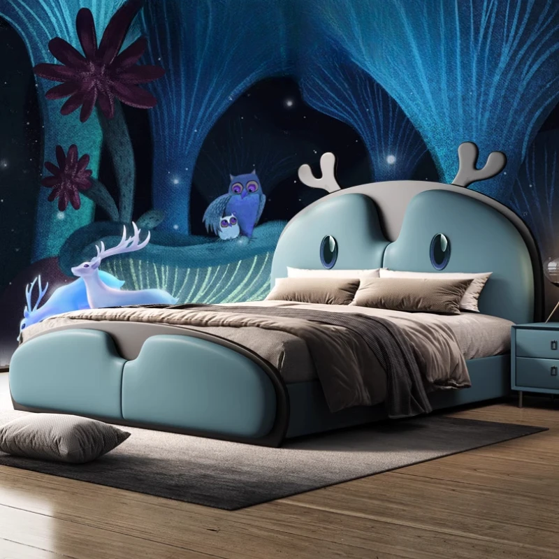 

Headboard Luxury Frame Kids Bed Queen Design King Size Twin Children Beds Modern Wood Camas De Dormitorio Bedroom Furniture