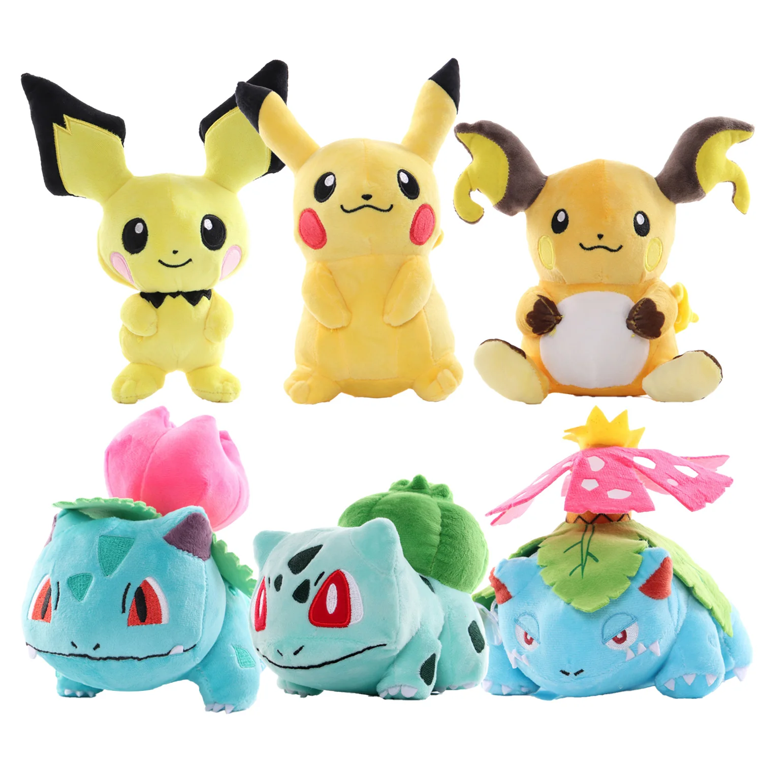 

Pokemon Plush Doll Pikachu Bulbasaur Squirtle Charmander Eevee Gengar Evolution Lineanime Stuffed Figures Gift Toys For Kids