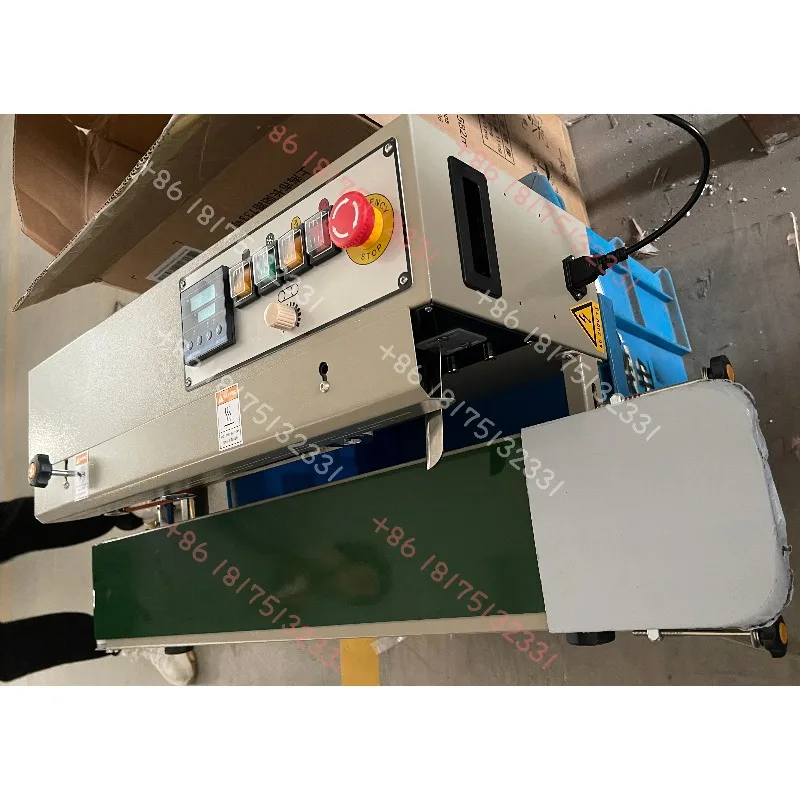 DBF-1000AN Automatic Vertical Continuous Inflation Nitrogen Flushing Filling Plastic Bags Band Sealing Machine