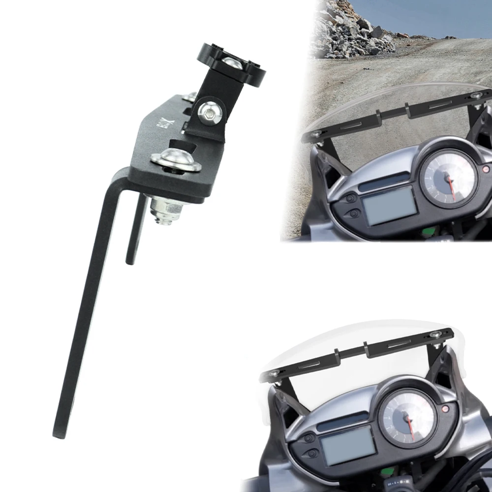 Motorcycle GPS Mount Navigation Plate Bracket Fit For Honda XLV700 Transalp XLV 700 2008-2010 2011 Windshield Stand Phone Holder