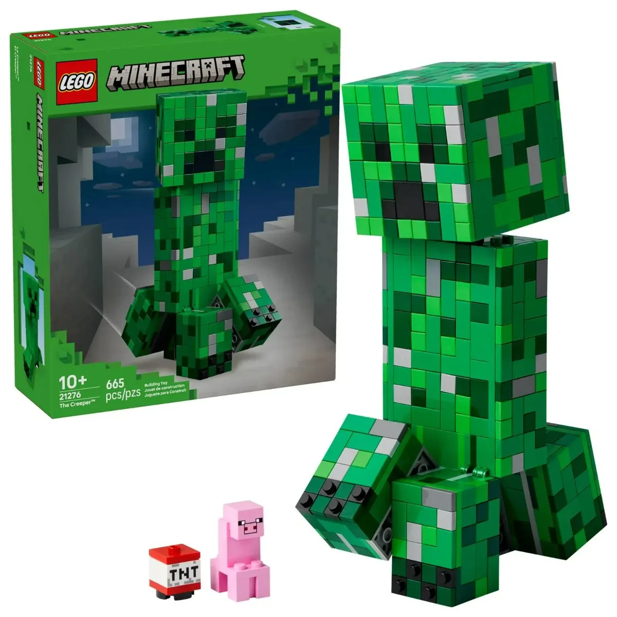 LEGO® Minecraft® The Creeper™ 21276 Creeper Minifigure and A TNT Buildable Toy  Birthday Gift 665Pieces