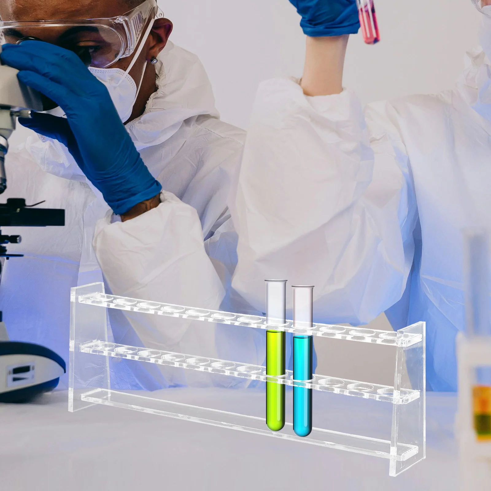 

Acrylic Test Tube Rack Tube Holder Sampling Storage Stand Transparent Durable Organizer For Lab Experiments