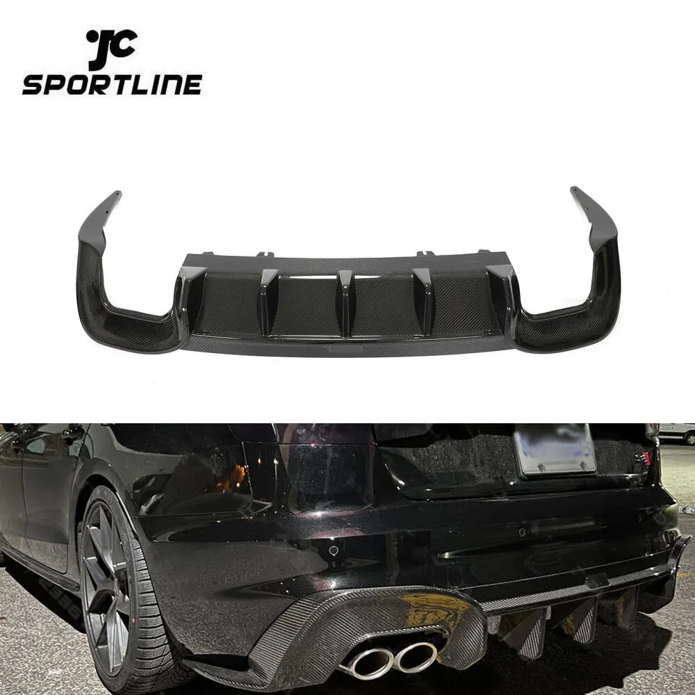 

Carbon Fiber S4 Car Rear Bumper Diffuser for Audi S4 B9 Type 8W A4 Sline Sport Sedan 2020 2021