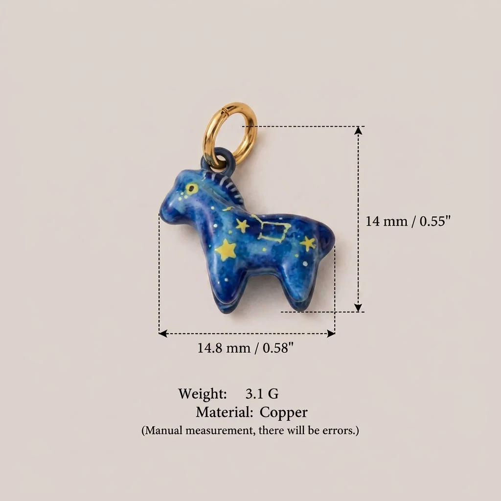Einfache und trendige neue Tier-Serie: Einhorn, Pferd, graue Katze, DIY-Anhänger, Charms für die Schmuckherstellung – Detail 3