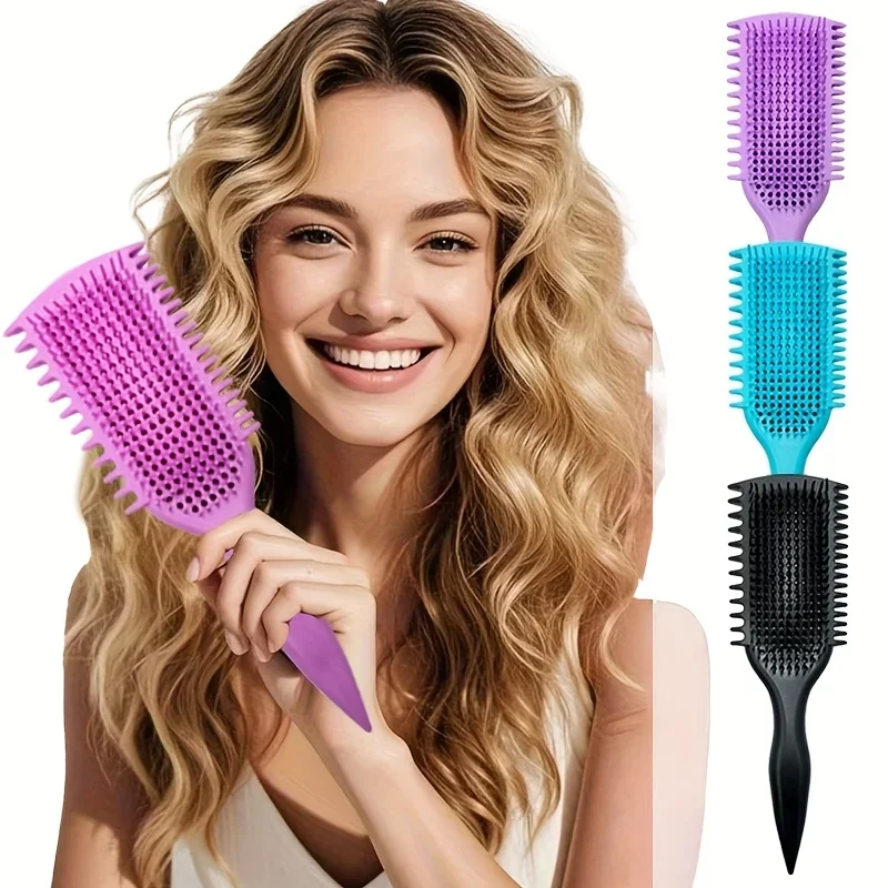 Escova de cabelo para modelagem de cachos (1 peça), escova de massagem doméstica, escova para modelagem de cabelo molhado e seco.
