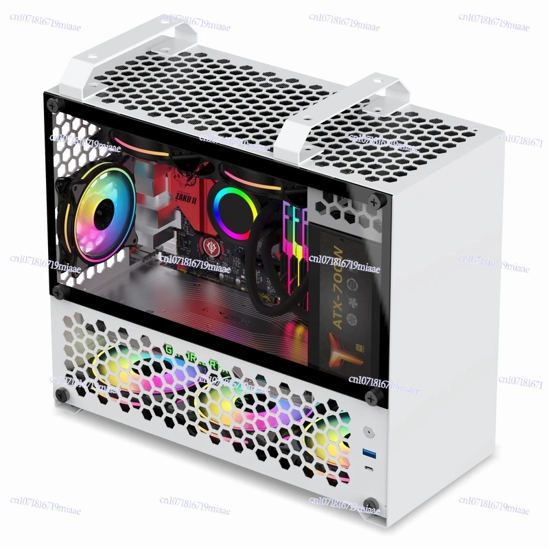 

S7 White Mini Side Through Small Chassis M-ATX Main Board 240 Water-cooled Long Graphics Card Medium Tower