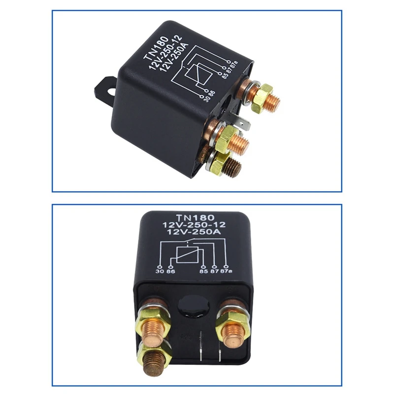 Car Relay 12V 250A Continuous Type High Power Motorcycle Battery Control Switch Terminal Automotive Starter Relay