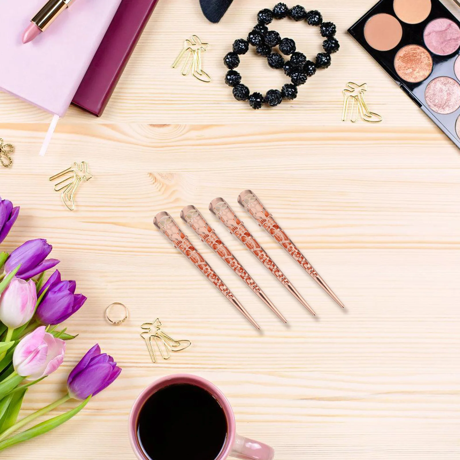 

4 шт. модные женские заколки для волос с полым дизайном, металлические заколки для волос для женщин и девочек, свадебная вечеринка, укладка, зажимы для укладки утки