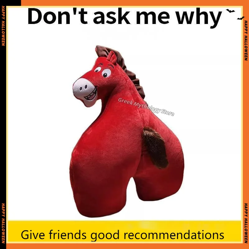 

Плюшевая игрушка-талисман «Год Лошади» к Новому году, 55 см, мультяшная, необычная, мягкая, теплая, для обнимания, подушка для декора комнаты, подарок для ребенка