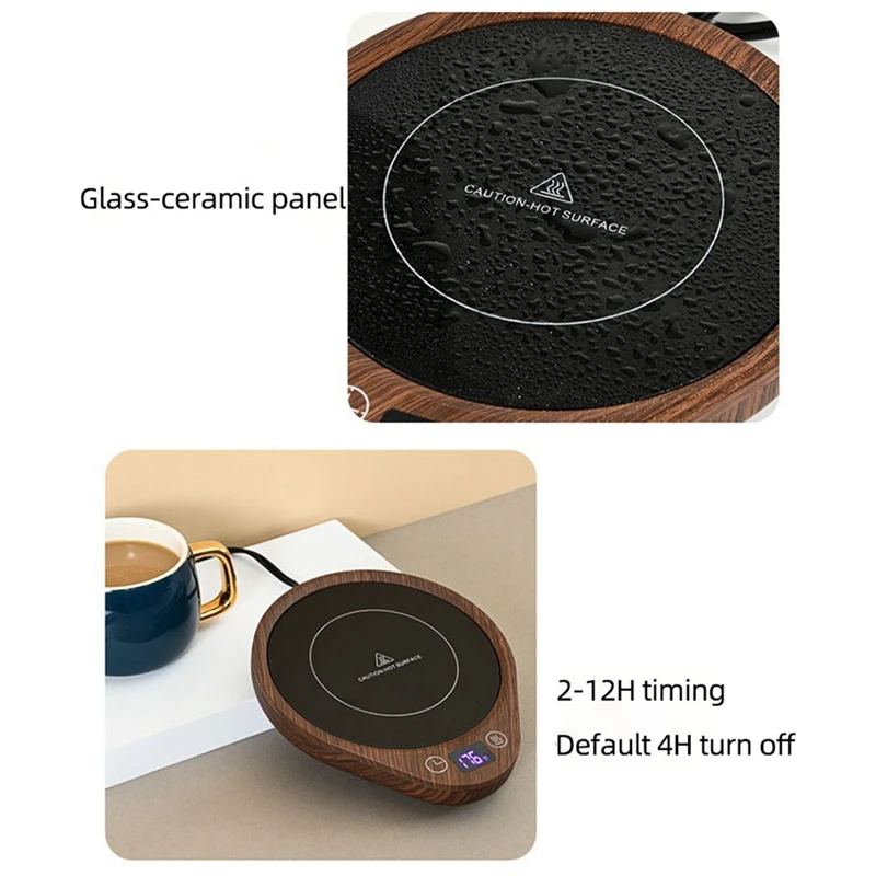 Подогреватель для кружки, подогреватель для кофе и чашки для рабочего стола с 3 настройками температуры, подогреватель для кофейной кружки с таймером