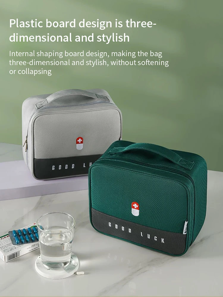 Large-Capacity Thickened Medicine Box Layered Family First Aid Kit Medicine Boxes Medicine Cabinet Portable Fabric Storage Bag