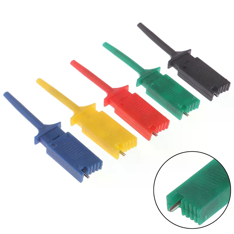 5Pcs set Meter Tester Leads Test Probe Hook for SMD IC Test Clips