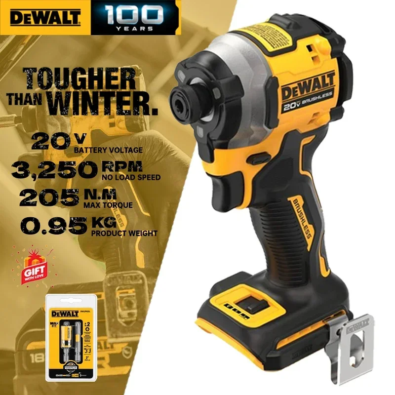 DEWALT DCF850 20V Cordless Impact Driver Bare Tool 205NM Wirless Rechargeable Brushless Power Tool DCF850N With DWA2PH2SL