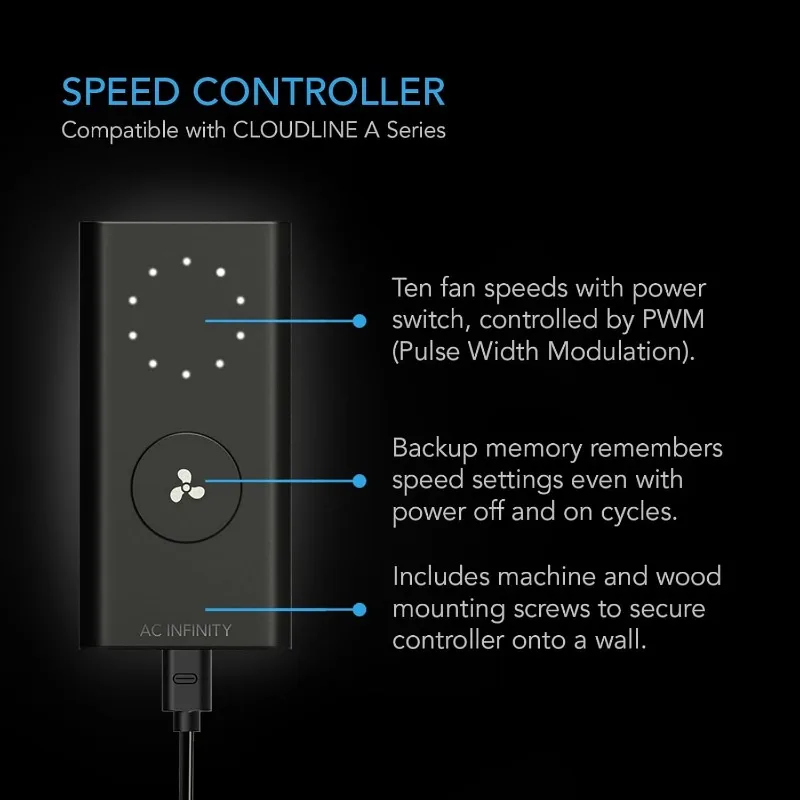 CLOUDLINE LITE Inline Fan and Carbon Combo, Cooling and Ventilation System for Grow , Hydroponics