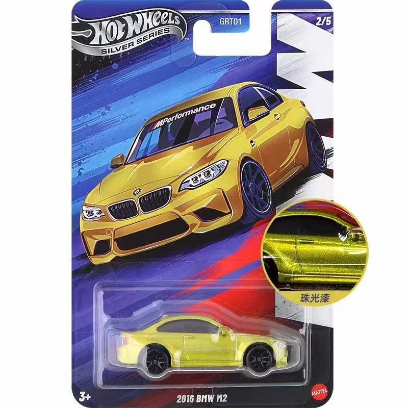 1:64 Hot Wheels Silver Series GRT01 BMW Set GRTO Tema Modello in lega Collezione di auto Giocattolo regalo