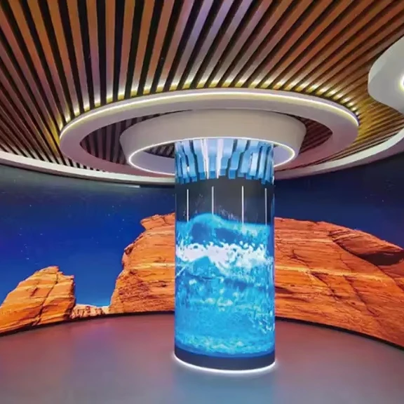 Indoor Full-Color SMD LED Display Screen P1.53 P2 P2.5 External Arc Media Animation Graphics Digital Poster Cylindrical Design
