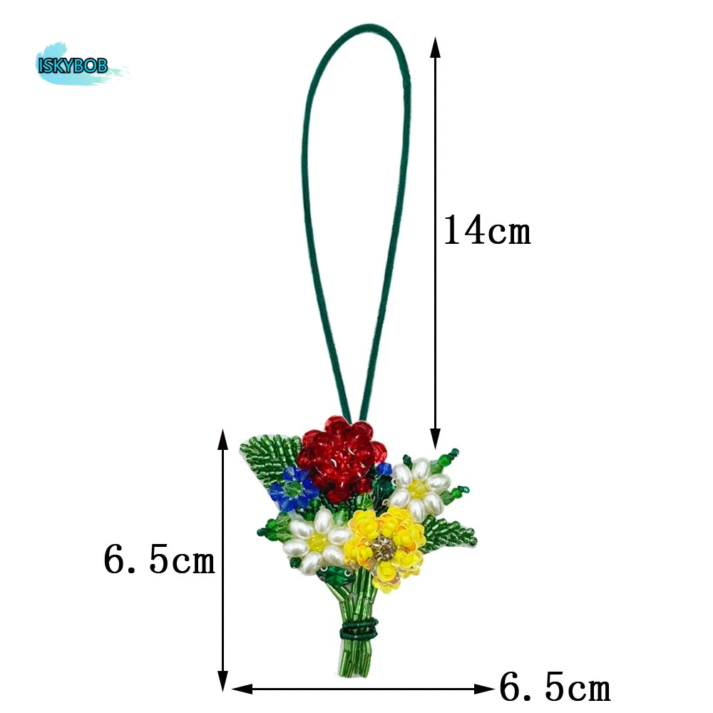 

Multifunction DIY Rhinestone Flower Pendant Key Chain Exquisite Floral Lanyard Cartoon Car Keyring Bag Chain Charms Women