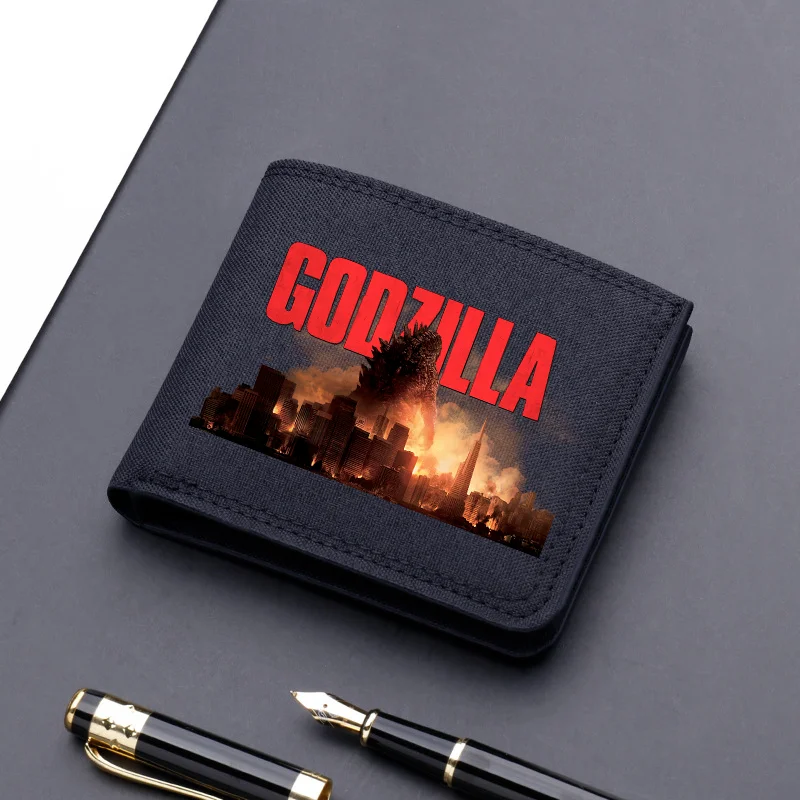 Godzillas Anime Folding Wallet Adult Fashion Printed Coin Purse Card Holder Boy New Moneybag Cartoon Casual Simple Wallets Gifts
