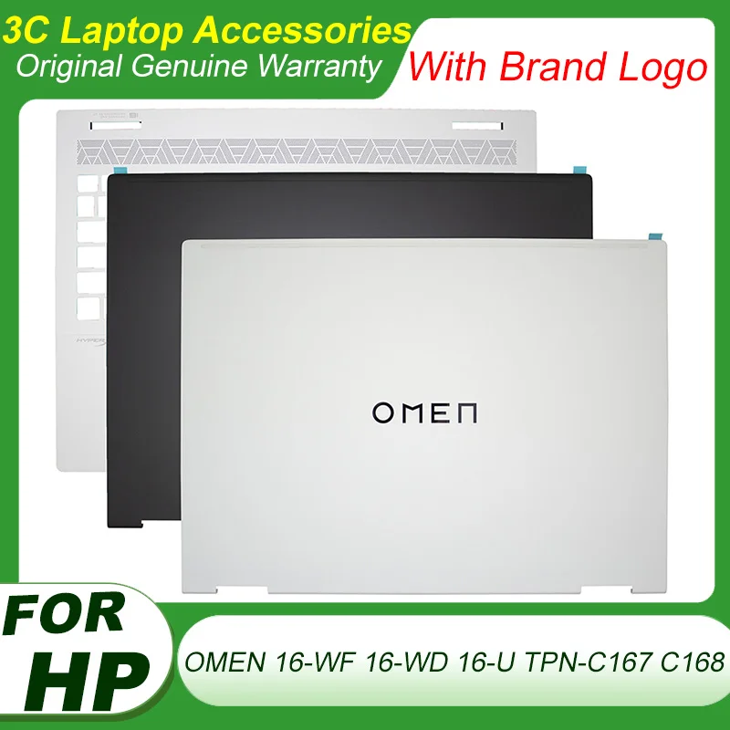 Original New For HP OMEN 16-WF 16-WD 16-U TPN-C167 TPN-168 Laptop LCD Back Cover Top Case Palmrest Upper Housing Cover Black