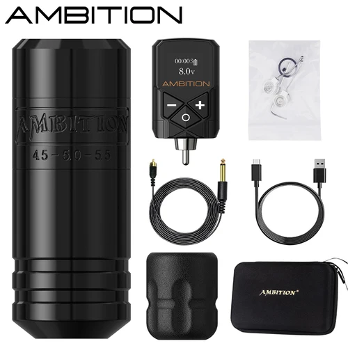 Ambition Torped 36 tiempos 4,5-5,0-5,5mm Motor sin escobillas pluma de tatuaje rotativa potente máquina RCA inalámbrica Kuark 2400mAh batería