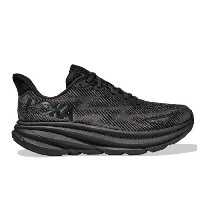 Hoka One One Clifton 9 Triple Black خفيف الوزن للمشي حذاء رياضي كاجوال للمدربين أحذية رياضية للنساء والرجال