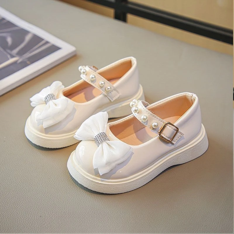 2026 New Girls Princess Performance Shoes Kids Spring Autumn Leather Breathable Soft Sole Shoes for School