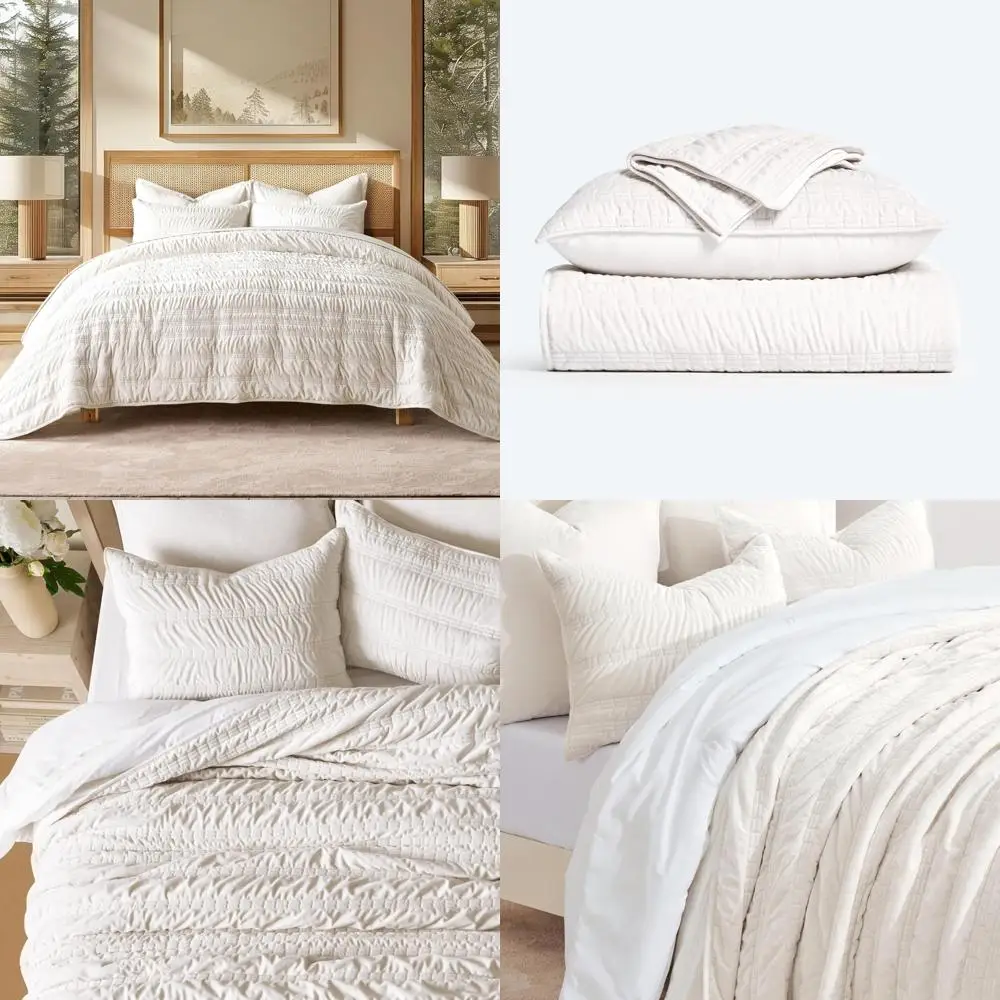 

Luxurious King Size Velvet Quilted Bedspread Set, Ultra Soft Lightweight Comforter Coverlet