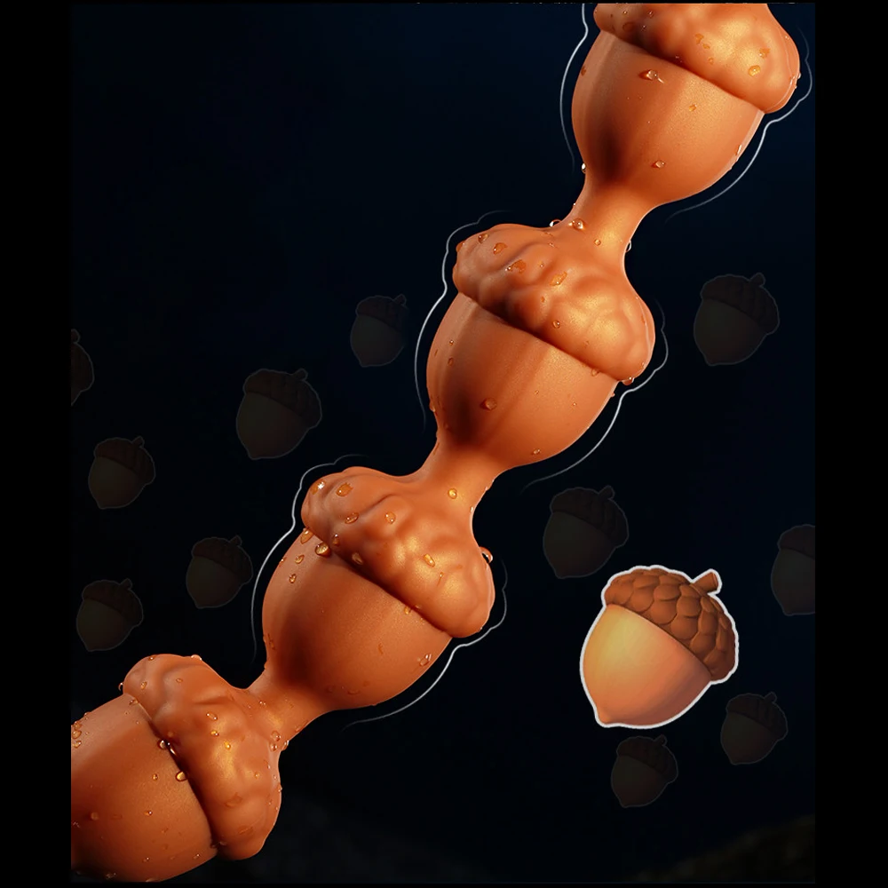 Acorn Shaped Bead Anal Plug Silicone Plug Beads Love Toy for Women Love Beads Anal Plug Butt Plug Love Beads Butt Plug for Men