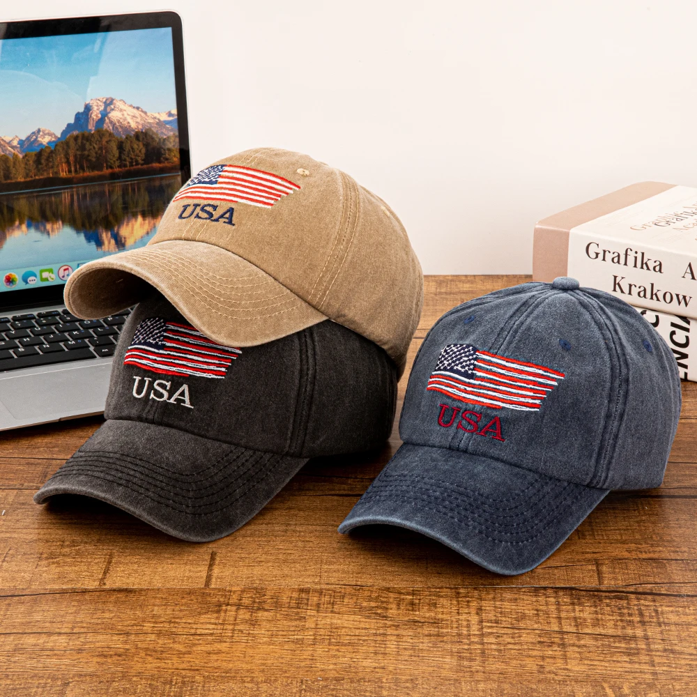 USA American Flag Embroidered - Dad Hat Cotton review and price