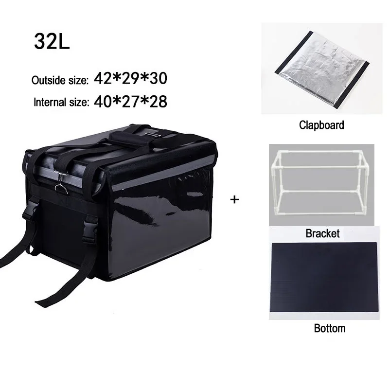 30L Extra Large Cooler Bag Car Ice Pack Insulated Thermal Lunch Pizza Fresh Food delivery Container Refrigerator