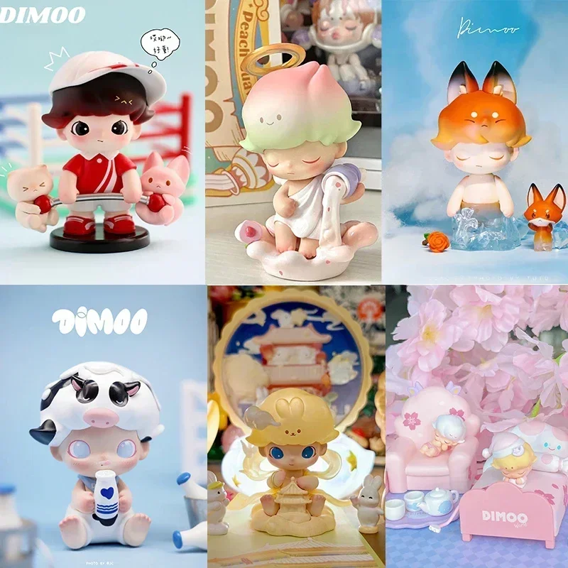 

DIMOO Limited Collection Version Action Figures Hanging Card Kawaii Cartoon Decor Toys Collectible Model Doll Decoration Gift