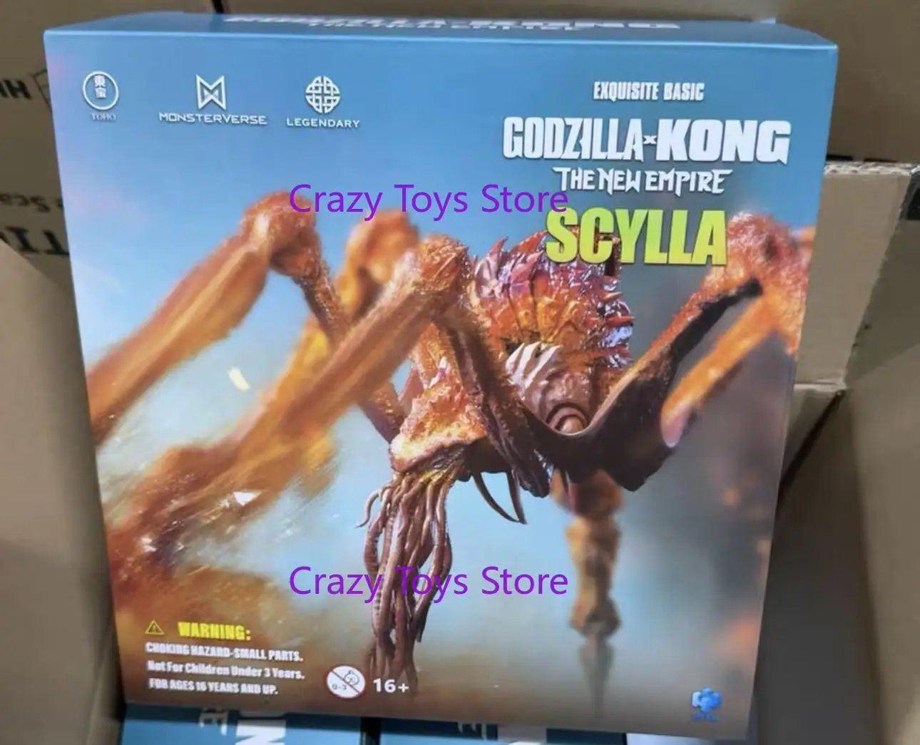 Em estoque 16cm hiya figura de ação de 6 polegadas série básica requintada godzilla x king kong novo império scylla coleção de presente