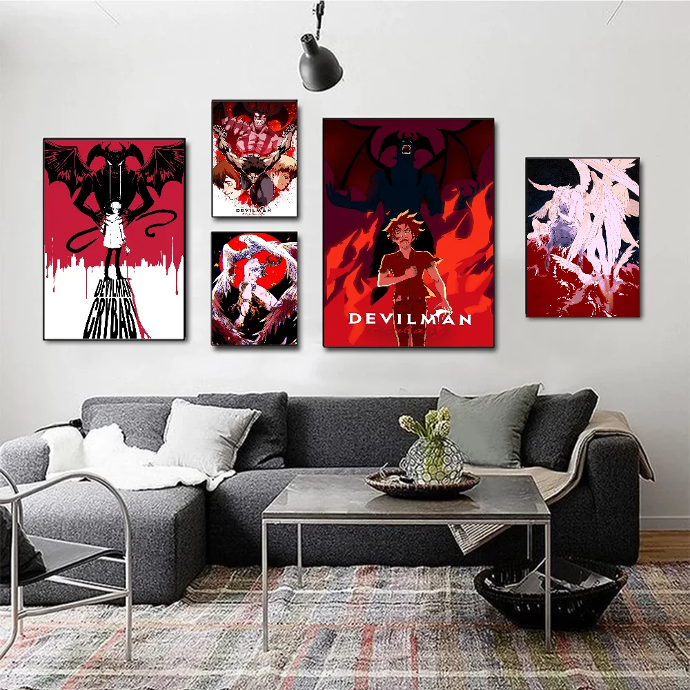 Anime Devilman Crybaby Whitepaper Poster HD Quality Poster Wall Art Painting Study Room Wall Decor