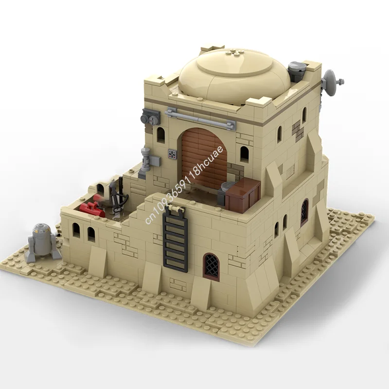 962PCS Star Battle SW Tatooine Mos Eisley Desert House # 3 modulare Moc-Bausteine zum Stapeln von kreativen Weihnachtsgeschenken