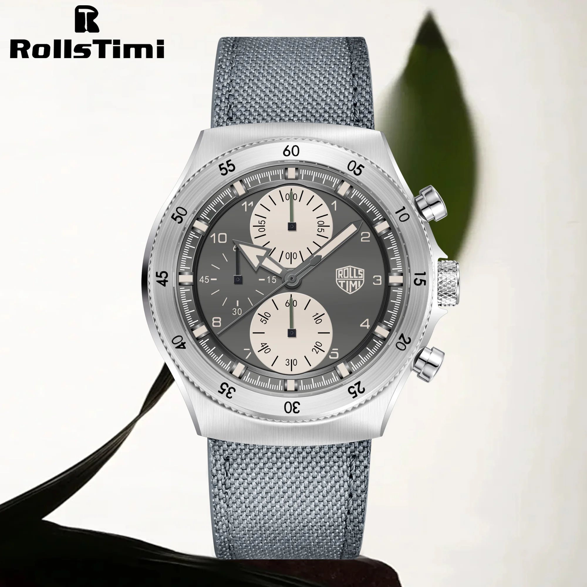 

2025 New RollsTimi Men's Watches Luxury Quartz Watch For Men Chronograph WristWatch Stainless Steel Sports Clock Sapphire Mirror