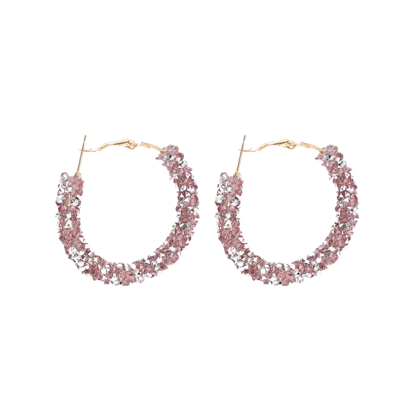 أقراط الماس لامعة ، جديدة