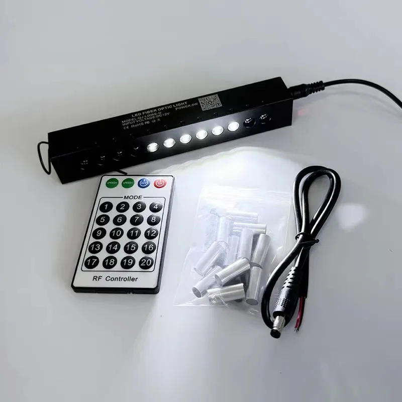 6w white LED meteor star zenith light kit 12-hole APP remote fiber optic light modification, remote star zenith light is suita