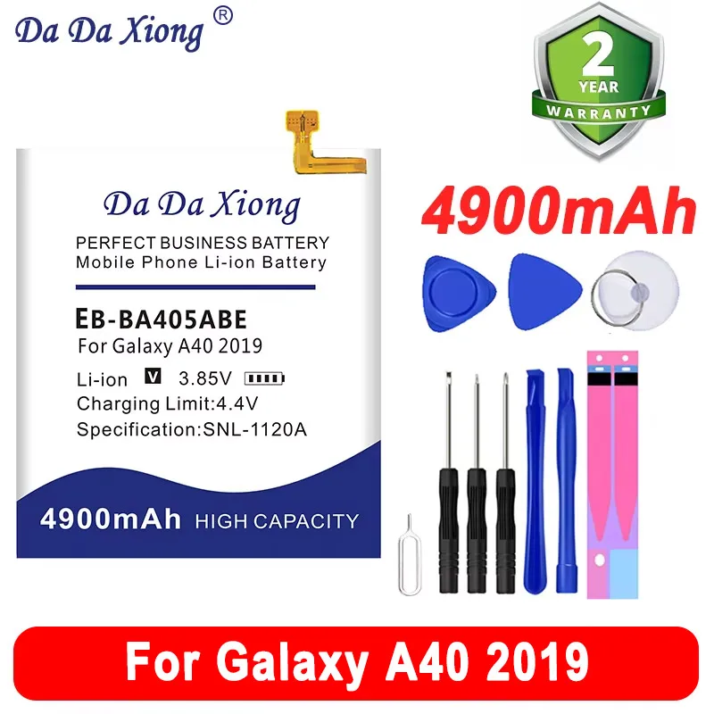 DaDaXiong EB-BA405ABE 4900mAh Top Capacity Battery For SAMSUNG Galaxy A40 2019 Smart Phone Batteries+ Tools