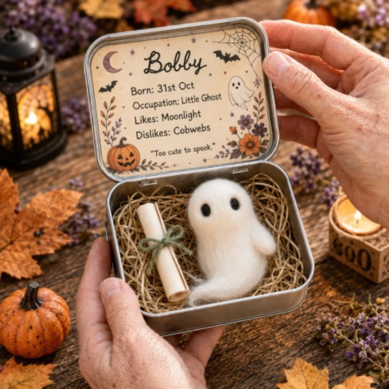 Innovative Adopt a Little Ghost Gift Box – Popular Cute Ghost Design, Perfect Halloween Party Favor & Gift Container
