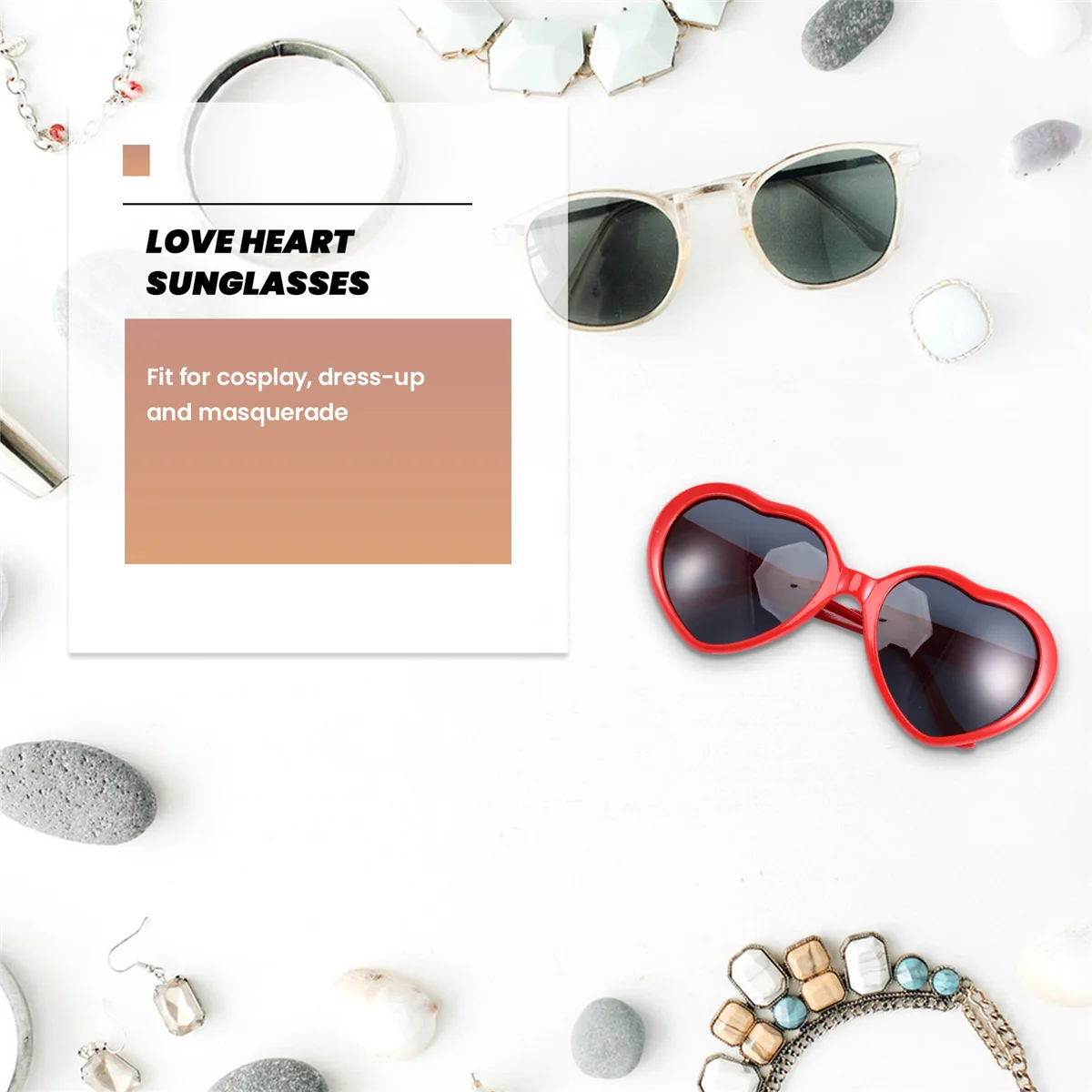 

B13C модные милые ретро солнцезащитные очки в форме сердца в стиле Лолиты, нарядное платье для вечеринки, хит продаж - красный