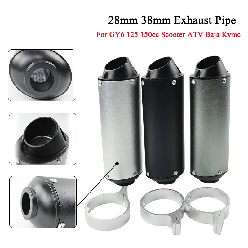 

28 mm or 38 MM Motorcycle Exhaust Muffler Pipe Kit Exhaust Racing Pipe For 50Cc 110Cc 125Cc Dirt Pit Bike ATV For Honda