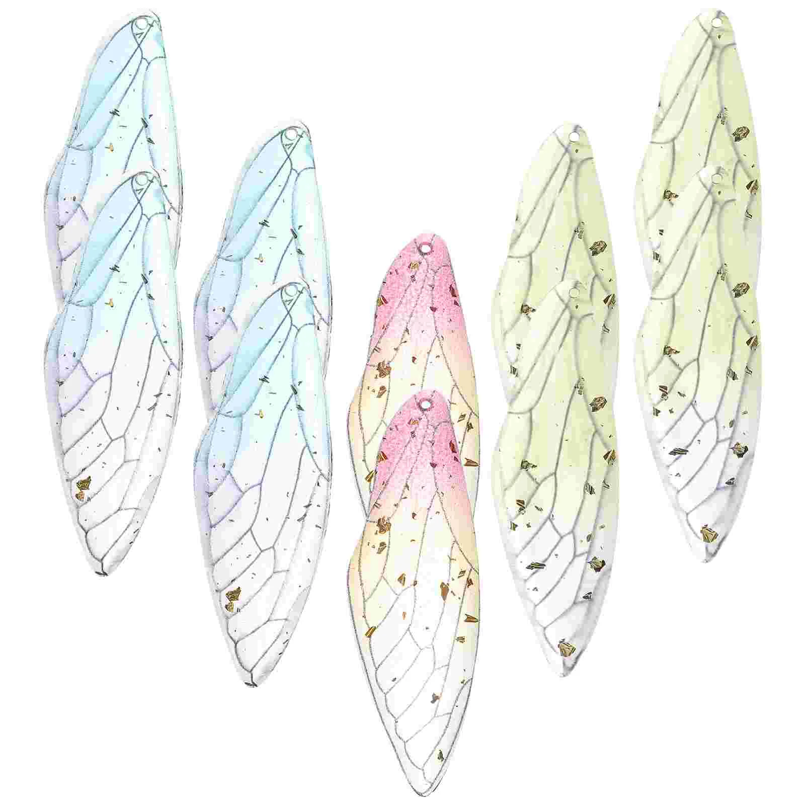 

10 Pcs Gradient Dragonfly Wings Charms for Necklaces Jewlery Bulk Resin Bracelet Making